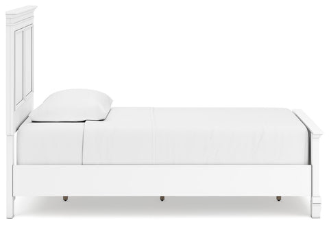 Fortman Twin Panel Bed with Mirrored Dresser, Chest and Nightstand