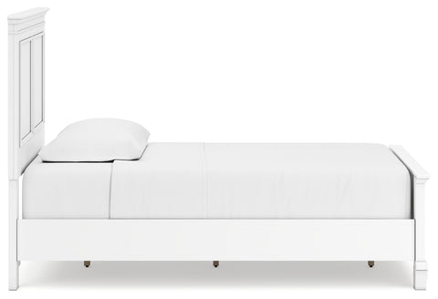 Fortman Twin Panel Bed with Mirrored Dresser, Chest and 2 Nightstands