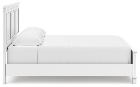 Fortman California King Panel Bed with Mirrored Dresser and 2 Nightstands