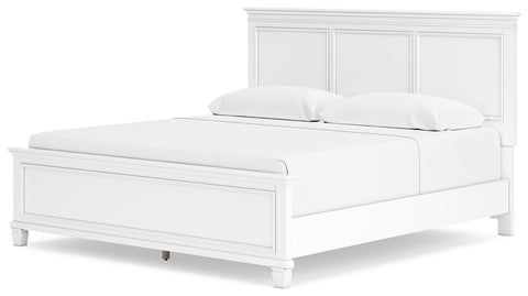 Fortman King Panel Bed with Mirrored Dresser and 2 Nightstands