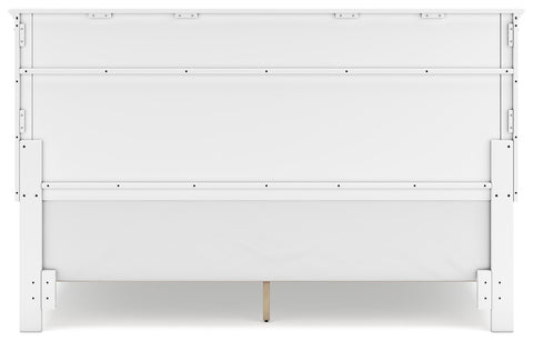 Fortman King Panel Bed with Mirrored Dresser and Nightstand