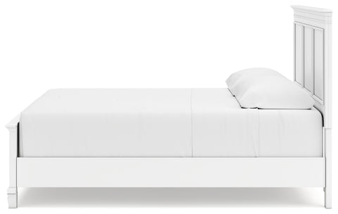 Fortman King Panel Bed with Mirrored Dresser and Chest