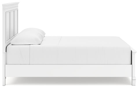 Fortman King Panel Bed with Mirrored Dresser and 2 Nightstands