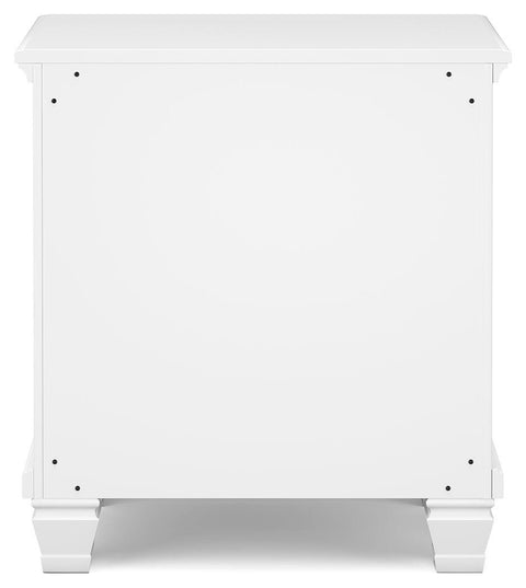 Fortman King Panel Bed with Mirrored Dresser and Nightstand