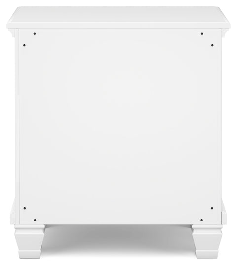 Fortman King Panel Bed with Mirrored Dresser, Chest and Nightstand