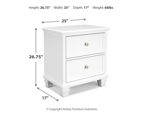 Fortman Full Panel Bed with Mirrored Dresser, Chest and 2 Nightstands