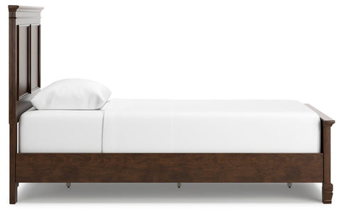 Danabrin Twin Panel Bed with Mirrored Dresser, Chest and Nightstand