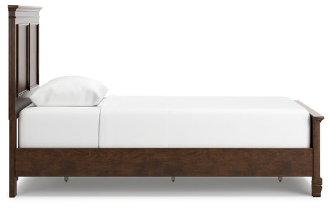 Danabrin Twin Panel Bed with Mirrored Dresser, Chest and Nightstand