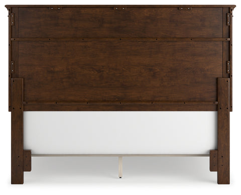 Danabrin Queen Panel Bed with Mirrored Dresser and Nightstand