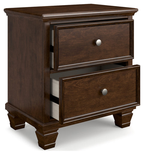 Danabrin King Panel Bed with Mirrored Dresser and 2 Nightstands