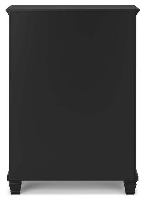 Lanolee Full Panel Bed with Mirrored Dresser, Chest and 2 Nightstands