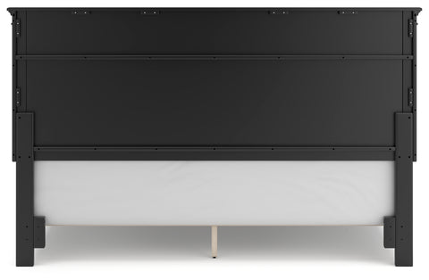Lanolee California King Panel Bed with Mirrored Dresser and 2 Nightstands