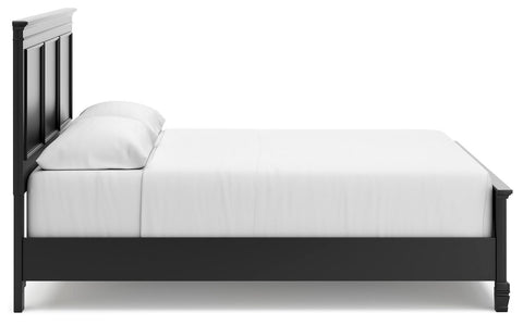 Lanolee California King Panel Bed with Mirrored Dresser, Chest and 2 Nightstands