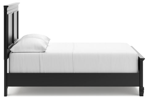 Lanolee Full Panel Bed with Mirrored Dresser and Nightstand