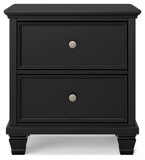 Lanolee Queen Panel Bed with Mirrored Dresser and 2 Nightstands