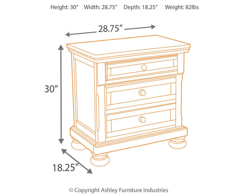 Porter Queen Panel Bed with Mirrored Dresser and 2 Nightstands