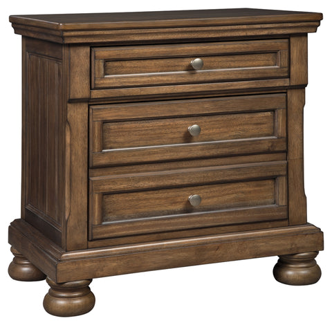 Flynnter Queen Panel Bed with Mirrored Dresser and 2 Nightstands
