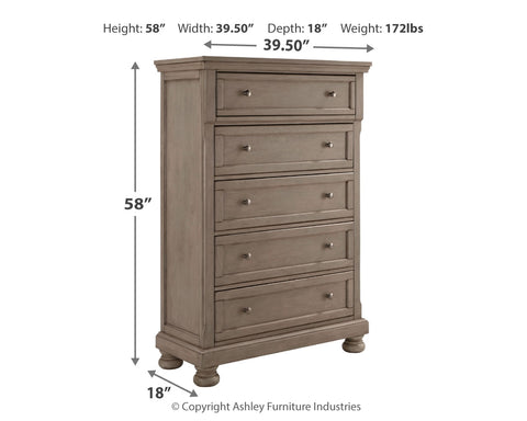 Lettner Queen Panel Bed with Mirrored Dresser, Chest and Nightstand