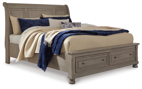 Lettner California King Sleigh Bed with Dresser