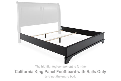 Chylanta California King Panel Footboard with Rails