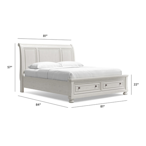 Robbinsdale California King Sleigh Bed with Storage with Dresser