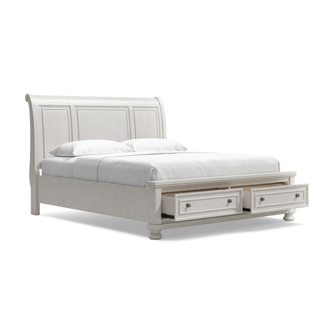 Robbinsdale California King Sleigh Bed with Storage with Dresser