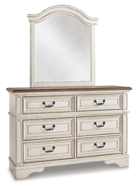 Realyn Full Panel Bed with Mirrored Dresser, Chest and 2 Nightstands