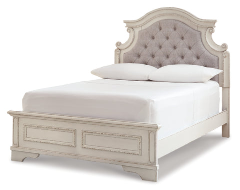 Realyn Full Panel Bed with Mirrored Dresser, Chest and 2 Nightstands