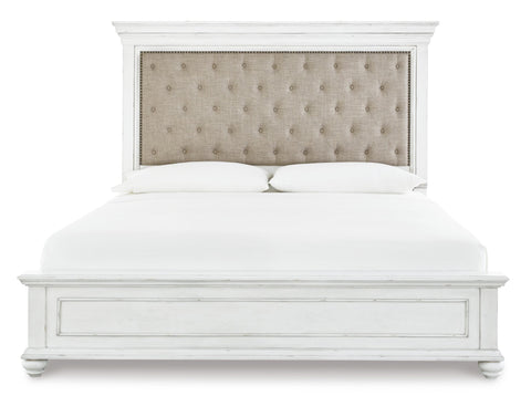 Kanwyn Queen Panel Bed with Mirrored Dresser, Chest and 2 Nightstands