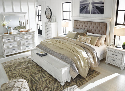 Kanwyn Queen Panel Bed with Storage with Dresser