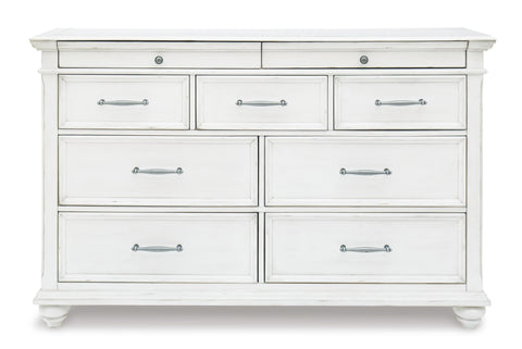 Kanwyn Queen Panel Bed with Storage with Dresser