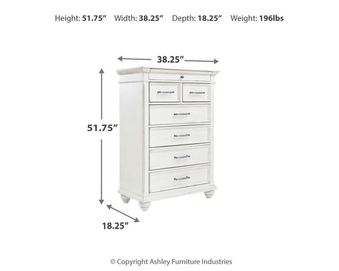 Kanwyn King Panel Bed with Storage with Mirrored Dresser, Chest and 2 Nightstands
