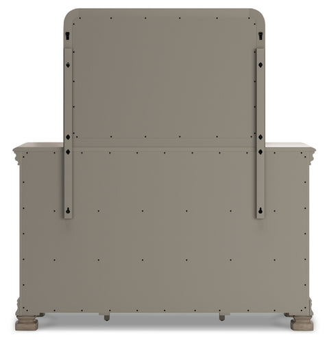 Lexorne King Sleigh Bed with Mirrored Dresser and 2 Nightstands