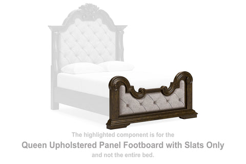 Maylee Queen Upholstered Panel Footboard with Slats