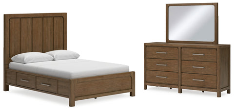 Cabalynn Queen Panel Bed with Storage with Mirrored Dresser - JMD Furniture DMV