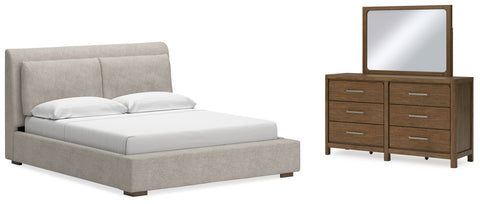 Cabalynn King Upholstered Bed with Mirrored Dresser - JMD Furniture DMV