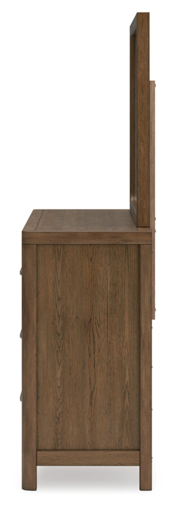 Cabalynn King Upholstered Bed with Mirrored Dresser, Chest and Nightstand