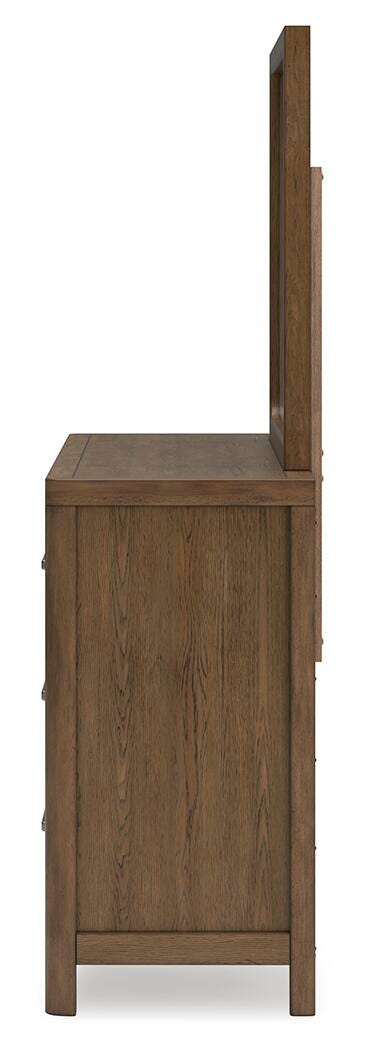 Cabalynn Queen Upholstered Bed with Mirrored Dresser and 2 Nightstands
