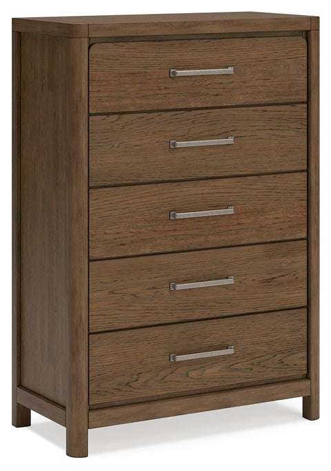 Cabalynn King Upholstered Bed with Mirrored Dresser and Chest