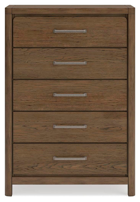 Cabalynn California King Upholstered Bed with Mirrored Dresser, Chest and 2 Nightstands