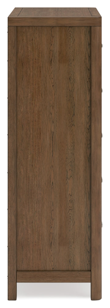 Cabalynn California King Panel Bed with Storage with Mirrored Dresser, Chest and 2 Nightstands