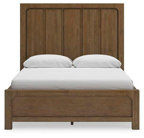 Cabalynn Queen Panel Bed with Storage with Mirrored Dresser, Chest and 2 Nightstands