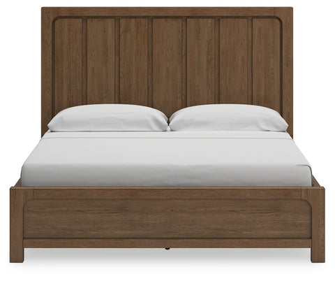 Cabalynn California King Panel Bed with Storage with Mirrored Dresser, Chest and 2 Nightstands