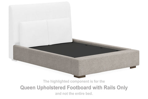 Cabalynn Queen Upholstered Footboard with Rails
