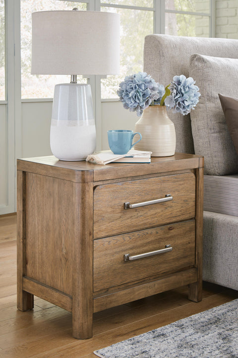 Cabalynn Queen Upholstered Bed with Mirrored Dresser and 2 Nightstands