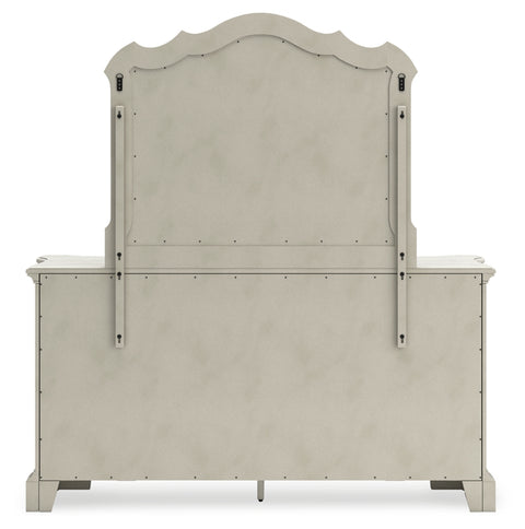 Arlendyne Queen Upholstered Bed with Mirrored Dresser, Chest and 2 Nightstands