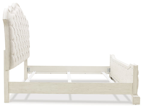 Arlendyne King Upholstered Bed with Mirrored Dresser, Chest and Nightstand
