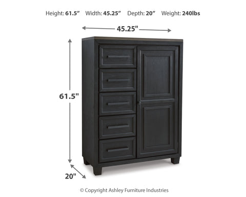 Foyland Queen Panel Storage Bed with Mirrored Dresser, Chest and 2 Nightstands