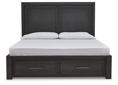 Foyland California King Panel Storage Bed with Dresser