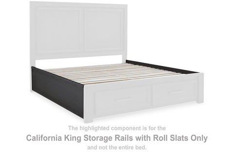 Foyland California King Storage Rails with Roll Slats